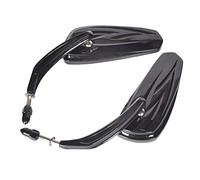 Moto Noire pour Road King Classic XL1200C XL1200L 883 FLHXS FLHR Fat Boy FLRT Rétroviseurs 8mm Boîtier