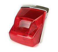 MOTO NOSTRA Feu arrière rouge avec bord chromé, Feu LED, compatible avec Vespa PX80-200 Lusso, My Feu arrière de rechange