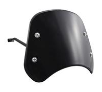 Moto Para-Brise Pare-brise Moto Compact Pour Benelli Leoncino 500 250 Trail Cafe Racer Carénage De Phare Sport Déflecteur De Vent(Black)