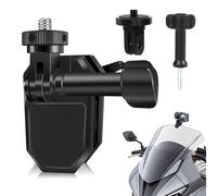 Moto Pare-brise Caméra Support avec Osmo 360 Osmo Nano, Aluminium Clip compatible avec Gopro Hero 12-3, Réglable Clip Sécurité, compatible avec Insta 360 X5-X Première Personne POV équitation