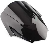 Moto Pare Brise Déflecteur Vent Moto pour pour Fazer FZ1S FZ1 1000 S 2006-2015 2012 2013 2014 2015 Moto Pare-Brise Double Bulle Avant Pare-Brise FZ (Couleur : Le Noir)