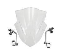 Moto Pare Brise Déflecteur Vent Pare-Brise Moto avec Cadre Support, Noir Clair pour MT-03 pour MT03 Bulle Touring(Dégager)