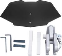 Moto Pare-brise en acrylique, clip réglable sur le pare-brise, extension pour la fumée de moto, noir