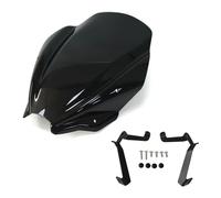 Moto Pare Brise Pare-Brise Déflecteur Vent Bouclier Écran Visière Verre avec Support pour Suzuki GSX-8S pour GSX8S 2023 2024 Bulle Touring(Le Noir)