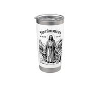 Moto Patron Saint Columbanus Motard Gobelet isotherme en acier inoxydable double paroi