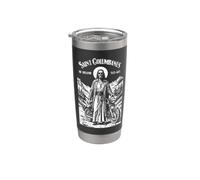 Moto Patron Saint Columbanus Motard Gobelet isotherme en acier inoxydable double paroi