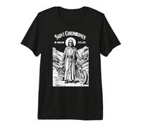 Moto Patron Saint Columbanus Motard T-Shirt Haut de Gamme