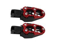 Moto Pédale Pour 1 Paire De Pédales Universelles En Alliage D'aluminium Angle Réglable Pour Moto Scooter Pour VTT Vélo Électrique Repose-pieds Moto Cale Pied(Red)
