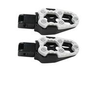 Moto Pédale Pour 1 Paire De Pédales Universelles En Alliage D'aluminium Angle Réglable Pour Moto Scooter Pour VTT Vélo Électrique Repose-pieds Moto Cale Pied(White)