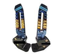 Moto Pédale Pour Accessoires De Pédale Moto Adaptés Au Seuil Porte Et Scooter, Verrouillage Du Pied Moto Cale Pied(Golden-blue)