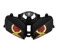 Moto Phare Assembly Pour CBR600RR F5 2003 2004 2005 2006 Phare De Moto Entièrement Assemblé Projecteur Devil Eyes Light Phare Avant(Yellow Red)