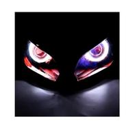 Moto Phare Assembly Pour YZF-R6 Pour Kolmio-LAM 2003-2005 Pour YZF R6 600 Moto Demon Angel Eye HID Projecteur Phare(White red)