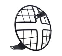 Moto Phare Avant Couverture 6.5 inch Motorcycle Headlight, Front Lamp Mesh Grille Cover, Round Decoration Black