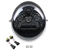 Moto Phare Avant Lampe Phare Avant À LED 60 W Feux De Croisement Et De Route pour Moto pour V Rod VRSCF VRSC pour VRSCR 2002-2013 2014 2015 2016 2017 Phare Travail Moto Phare(Chrome)