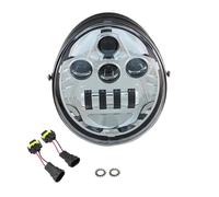 Moto Phare Avant Lampe Phare Avant À LED pour Moto Feux De Croisement Et De Route pour V-Rod VRSC pour VRSCA VRSCAW VRSCB pour VRSCF VRSCSE VRSCR VRSCX Phare Travail Moto Phare(Chrome)