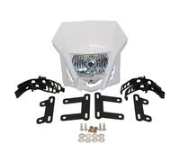 Moto Phare Avant Projecteur Moto Plaque De Phare Moto pour Enduro Dirt Bike Accessoires De Motocross pour WR450F YZ250F XT250X XT600 TTR250(Blanc)