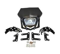 Moto Phare Projecteur Moto Plaque De Phare De Moto pour XR 250 pour CRF 450 pour WR Accessoires Moto pour Enduro Dirt Bike Phare De Motocross(Le Noir)