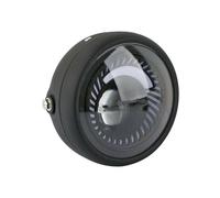 Moto Phares LED Phare De Moto Bobber À LED De 6.5 Pouces Phare Moto À LED en Spirale Blanc Support Latéral Accessoires Moto(B)