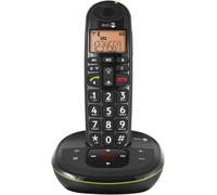 MOTO-Phoneeasy 105Wr Téléphone Sans Fil Pour Seniors Avec Grandes Touches, Son Amplifié Et Répondeur Intégré (Noir) [Version Française] (Noir)