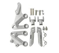 Moto Pieds De Pédalier Compatible Avec Suzuki Pour GSXR1000 2003-2004 Repose Pieds Avant De Moto Ensemble De Supports De Repose Pieds Gauche Droite Pièces De Rechange Accessoires(Silver)