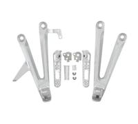 Moto Pieds De Pédalier Pour CBR1000RR 2004 2005 2006 2007 Ensemble De Pièces De Rechange Pour Moto Repose Pieds Arrière Pour Passager Alliage D'aluminium Accessoires Modifiés(Silver)