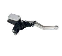 Moto Poignée Accessoires 7 Couleurs Moto 7/8 "22 Mm Avec M 10 Trou De Miroir Pompe De Frein D'embrayage Maître-cylindre Piston 14 Mm Pompe Hydraulique(Silver Right)