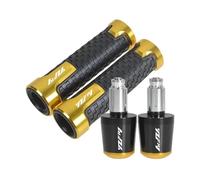 moto Poignées De Guidon 7/8" 22 Mm Pour YZF-R1 1998-2016, 2017, 2018, 2019 Et 2020. extrémité du manche(Gold)