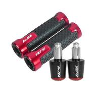 moto Poignées De Guidon 7/8" 22 Mm Pour YZF-R1 1998-2016, 2017, 2018, 2019 Et 2020. extrémité du manche(Red)