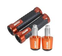 moto Poignées De Guidon 7/8" 22 Mm Pour YZF-R1 2018, 2019, 2020, 2021 Et 2022. extrémité du manche(Orange)