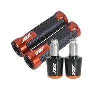 moto Poignées De Guidon 7/8" 22 Mm Pour YZF R1 R3 R6 R7 2014 2015 2016 2017 extrémité du manche(Orange)