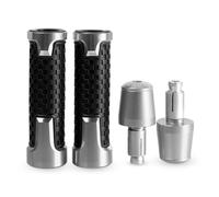 moto Poignées De Guidon De Moto 7/8" 22 Mm Pour XT1200Z SUPER TENERE 1200 XTZ1200 2020 2021 2022 2023 2024 extrémité du manche(Silver)