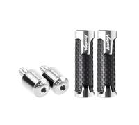moto Poignées De Guidon Pour Motos Pour Pour XL1000V Varadero, XL1000 Et XL125 V Varadero - Embouts Anti-vibrations extrémité du manche(Silver)
