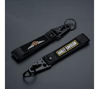 Moto Polyester Broderie Porte-clés Porte-clés Pendentif Porte-clés Boucle Suspendue Lanière Porte-clés pour Harley