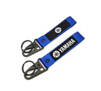 Moto polyester Porte-clés personnalisé en brodé porte-clés personnalisé porte-clés pour Yahama,Blue-A