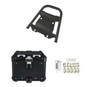 Moto Porte-Bagages Support Valise Coffre Arrière Moto pour Suzuki pour V-Strom 1050 DL1050 2020-ON Support Valise en Aluminium Arrière Bagages(BK Top Box BK Rack)