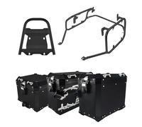 Moto Porte-Bagages Support Valise Coffre Arrière Moto pour Suzuki pour V-Strom 1050 DL1050 2020-ON Support Valise en Aluminium Arrière Bagages(BK 3 Box BK Rack)