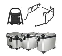 Moto Porte-Bagages Support Valise Coffre Arrière Moto pour Suzuki pour V-Strom 1050 DL1050 2020-ON Support Valise en Aluminium Arrière Bagages(SL 3 Box BK Rack)