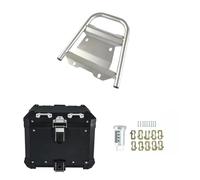 Moto Porte-Bagages Support Valise Coffre Arrière Moto pour Suzuki pour V-Strom 1050 DL1050 2020-ON Support Valise en Aluminium Arrière Bagages(BK Top Box SL Rack)