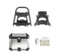 Moto Porte-Bagages Valise Coffre Moto pour Tiger 850 900 2020-2023 Sacoche Selle Porte-Bagages Support en Acier Inoxydable Boîte en Aluminium Arrière Bagages(SL Top Box BK Rack)