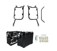 Moto Porte-Bagages Valise Coffre Moto pour Tiger 850 900 2020-2023 Sacoche Selle Porte-Bagages Support en Acier Inoxydable Boîte en Aluminium Arrière Bagages(BK Side Box BK Rack)