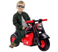 Porteur enfant moto 3 roues effet bulles et musique rouge noir