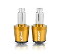 moto Pour CB1300 CB 1300 2008 2009 2010 2011 2012 7/8 ''22 MM CNC Billet En Aluminium Moto HBAR END CAP Poignée Bar Cap Fin Bouchons extrémité du manche(Gold-Black)