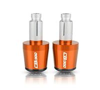 moto Pour CB1300 CB 1300 2008 2009 2010 2011 2012 7/8 ''22 MM CNC Billet En Aluminium Moto HBAR END CAP Poignée Bar Cap Fin Bouchons extrémité du manche(Orange-Black)