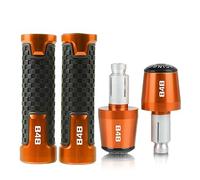 moto Pour DUCATI 848 EVO 2007 2008 2009 2010 2011 2012 2013 848 Main Moto CNC En Aluminium Accessoires Guidon Poignée Poignées Extrémités extrémité du manche(Orange orange)