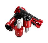 moto POUR FZ07 FZ 07 FZ-07 2014 2015 2016 2017 2018-2022 Moto Anti-dérapant Poignée Bar Guidon Grip End Cover Cap Poignées extrémité du manche(Red Black)