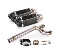 Moto pour FZ6 FZ6N FZ6S 2004-2011 Système D'échappement Tuyau À Double Sortie Tube De Liaison Intermédiaire sans Lacet 51mm Silencieux Amovible DB Killer