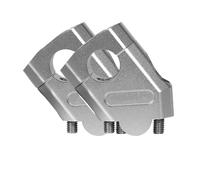 Moto pour Guidon rehausseur de Guidon Support De Serrage Pliable pour Guidon De Moto, Adaptateur D'extension De Résistance, Accessoires D'absorption des Chocs Modifiés(Silver 22mm)