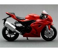 Moto pour Miniature Course L'éPour Chelle 1:18 MéTal Moulé sous Pression Jouet DéCoration IntéRieure Cadeau d'anniversaire pour Suzuki Gsx-R1000(Black- Silver)