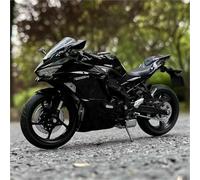 Moto pour Miniature l'épour Chelle 1:12 pour Kawasaki pour Ninja ZX-25R modèle Cross-Country Alliage moulé sous Pression Cadeau d'anniversaire(Black- Silver)