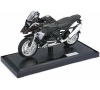 Moto pour Miniature L'éPour Chelle 1:18 MéTal Moulé sous Pression Jouet Course Portable pour Les Doigts Compatible avec pour BMW R1200Gs (2017)(Black- Silver)